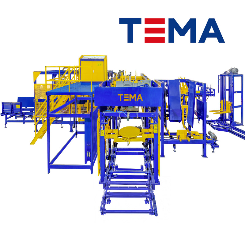 Low Cost TEMA Concrete Block Cuber Palletizer