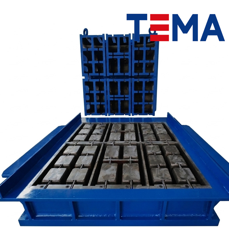 Wear-resistant alloy steel hollow concrete block mold for automatic machines