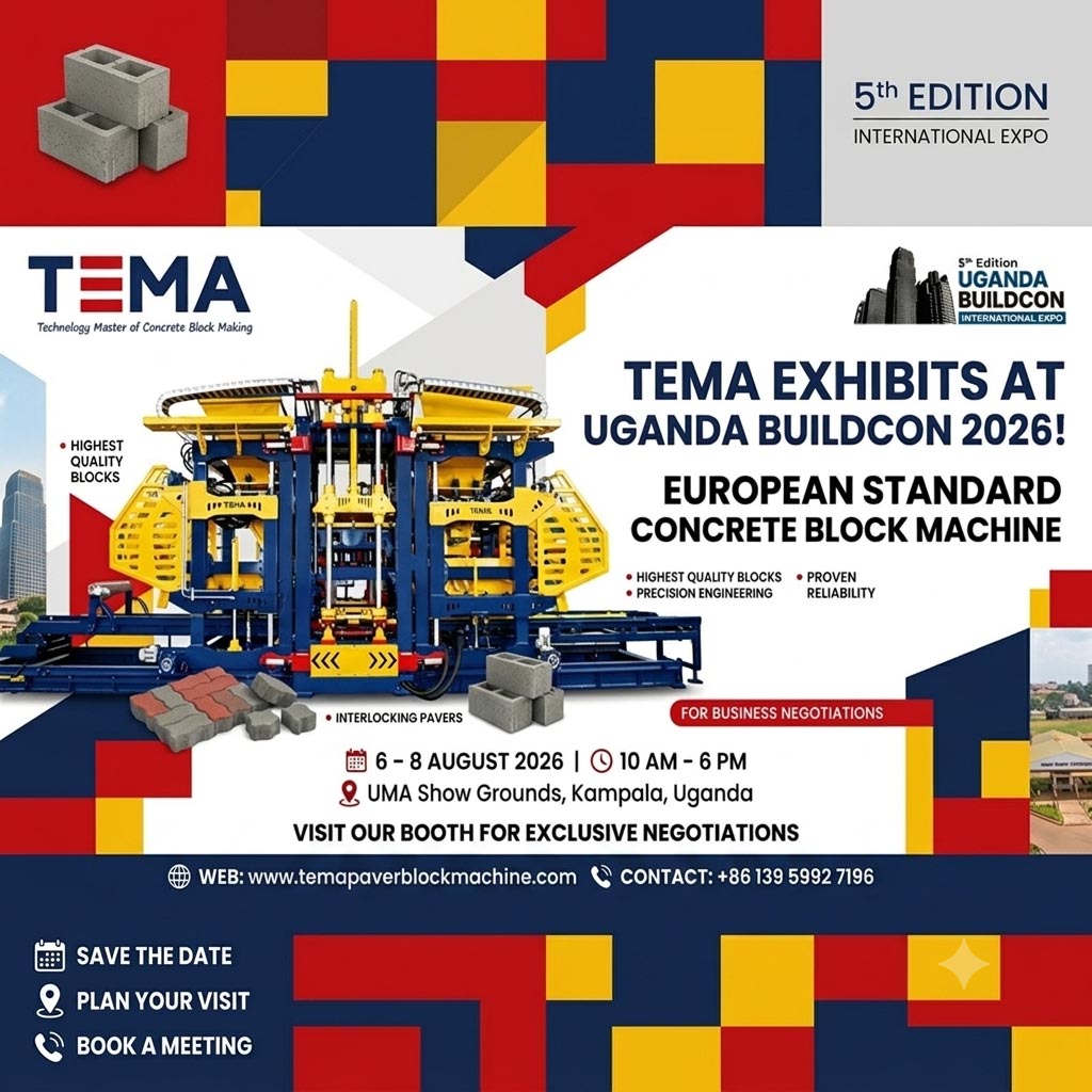 Visit TEMA at Uganda Buildcon 2026 (Booth: B1) – Aug 6-8, 2026