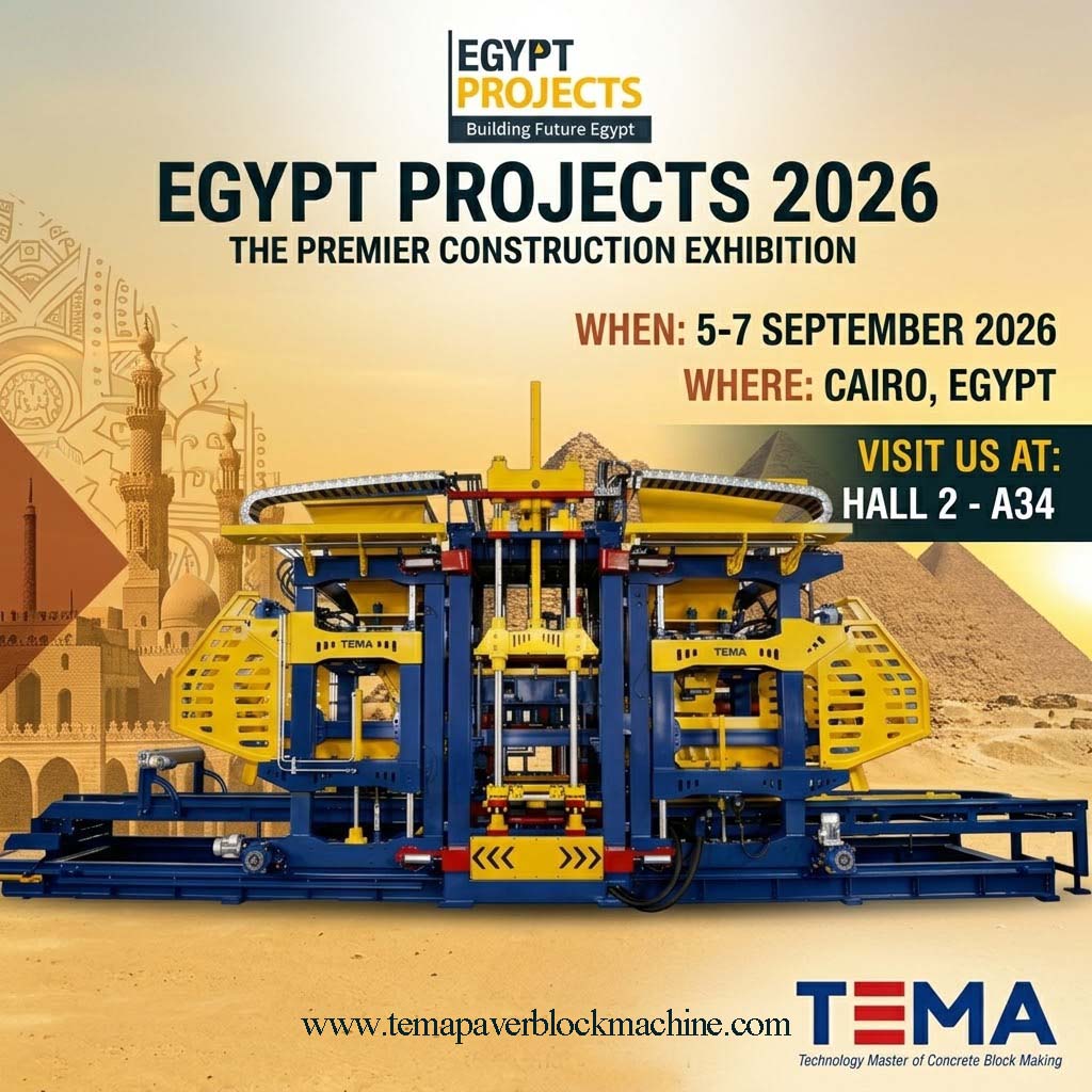 TEMA Joins Egypt Projects 2026 with Latest Block Making Technology!
